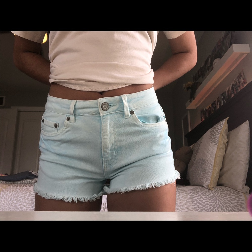 light blue/aqua aeropostale shorts